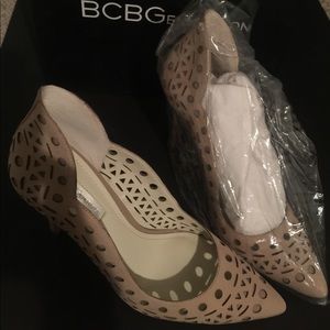 BCBG nude heels